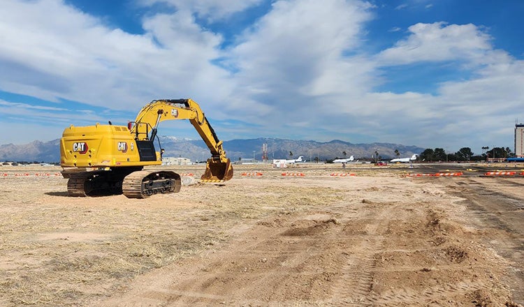 construction activity at Tucson International Airport