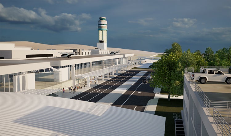 airport visualization of terminal landside