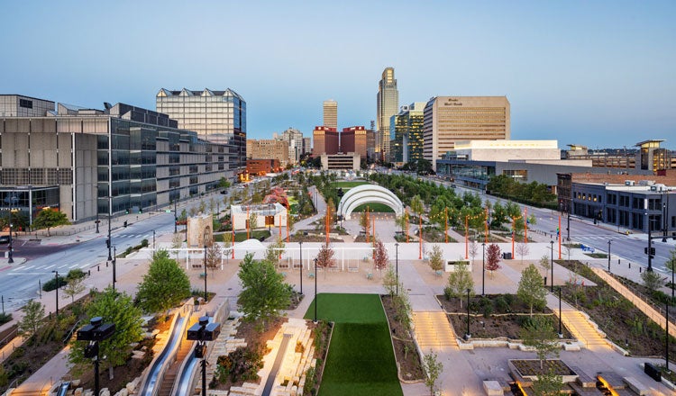 Aerial Image of the Gene Leahy Mall