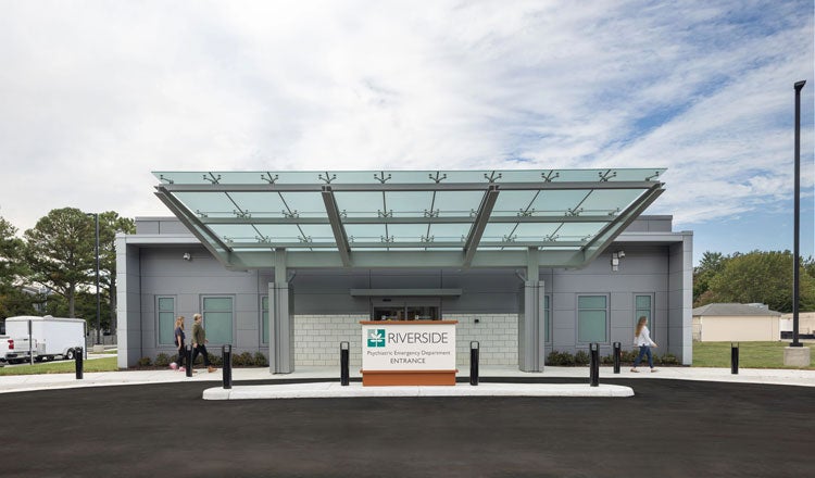 Exterior Image of the Riverside Health System Mental Health + Recovery Center