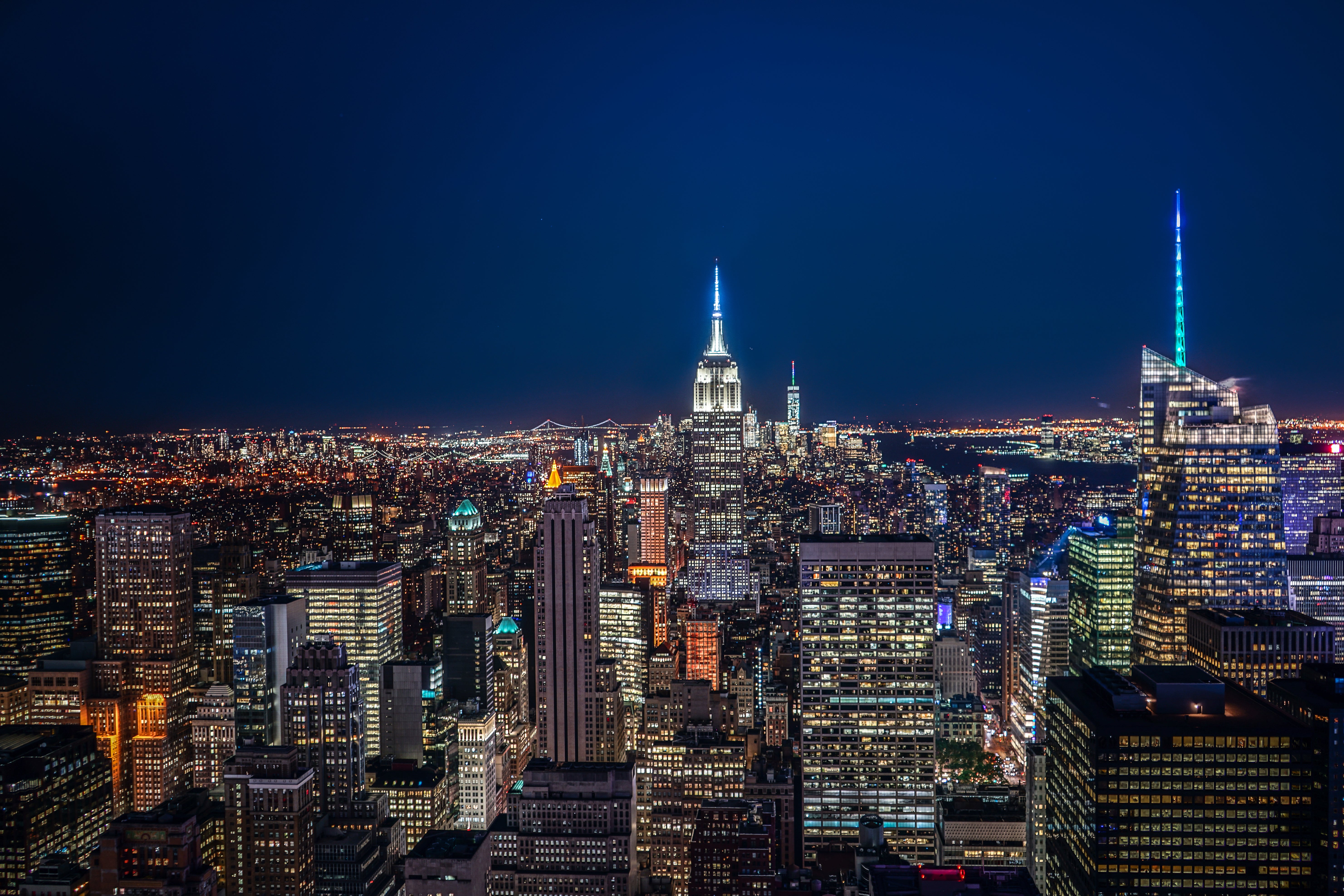 Manhattan skyline at night