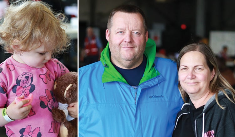 Families who evacuated from the Alberta wildfire