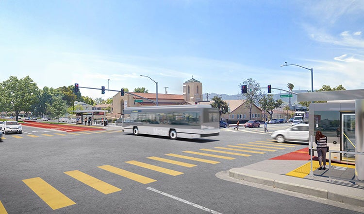 North Hollywood Pasadena BRT rendering