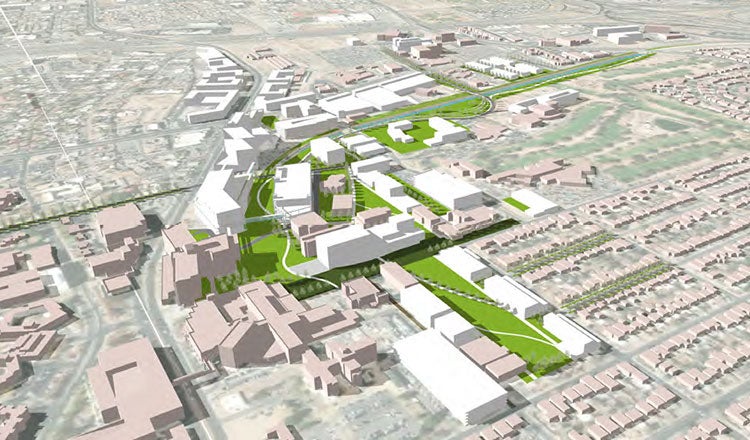 University of New Mexico Health Sciences Center Master Plan Rendering