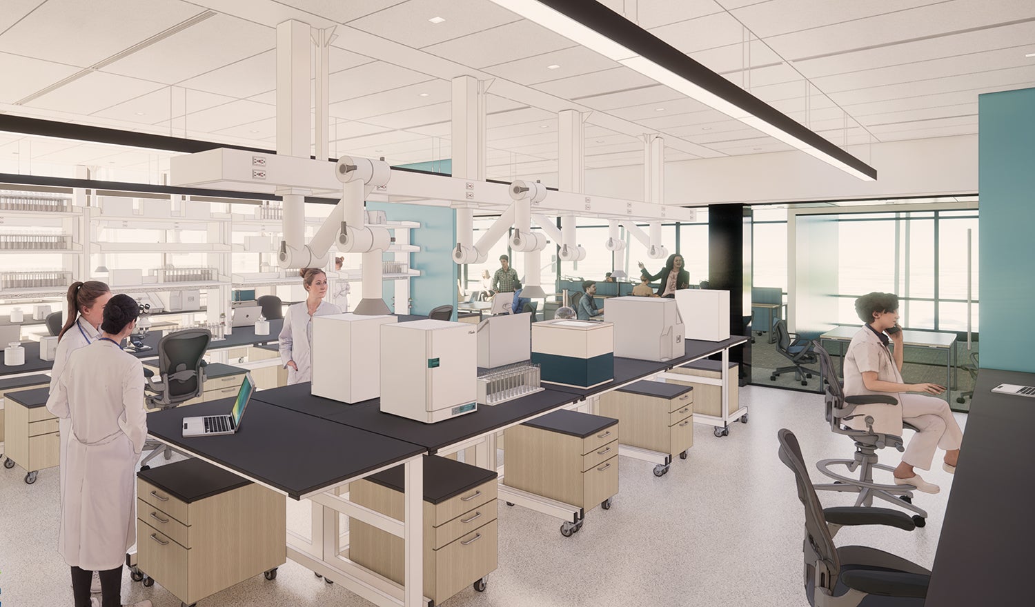 Marion County Public Health Lab Interior Rendering