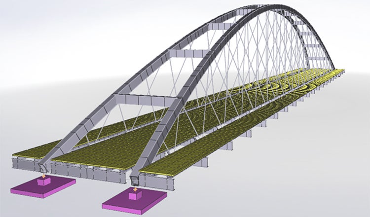 bridge model in Rhino